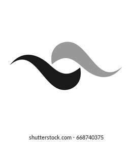 Grey Swoosh Logo Template Illustration Design. Vector EPS 10.