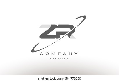 grey swoosh white alphabet company logo line design vector icon template 