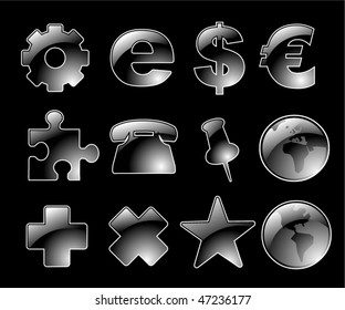 Grey symbol buttons (find more in my portfolio)