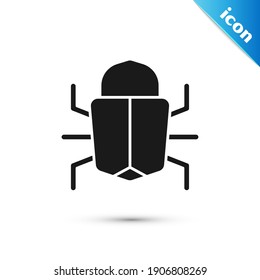 Grey System bug concept icon isolated on white background. Code bug concept. Bug in the system. Bug searching.  Vector
