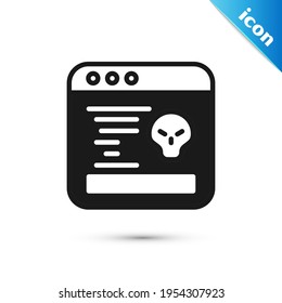 Grey System bug concept icon isolated on white background. Code bug concept. Bug in the system. Bug searching.  Vector