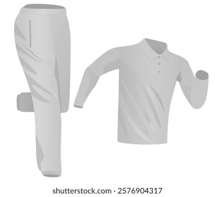 Grey  t shirt and bottom. Night wear. vector