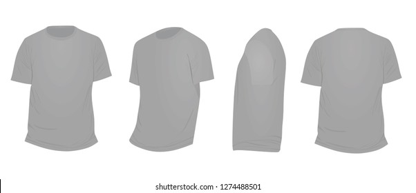 Grey  t shirt. vector illustration