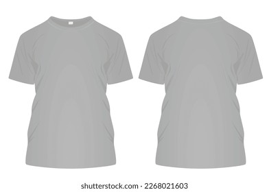 Grey t shirt. vector illustration