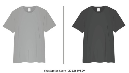 Grey  t shirt. vector illustration