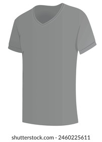 Grey t shirt. vector illustration