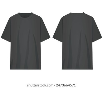 Grey  t shirt. vector illustration