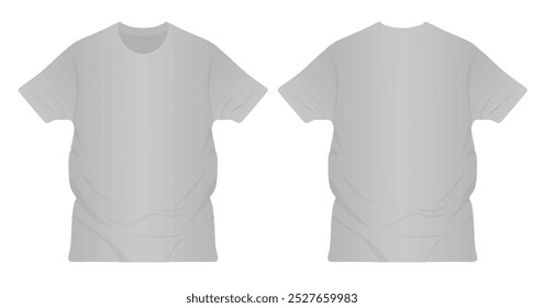 Grey t shirt. vector illustration