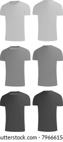 Grey t shirts. vector illustration