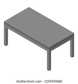 Grey table icon. Isometric of grey table vector icon for web design isolated on white background
