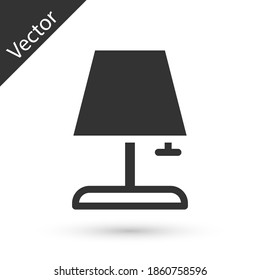 Grey Table lamp icon isolated on white background. Vector.