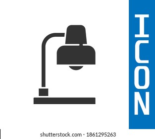 Grey Table lamp icon isolated on white background.  Vector