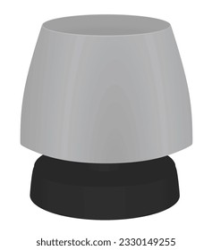 Grey table lamp. vector illustration