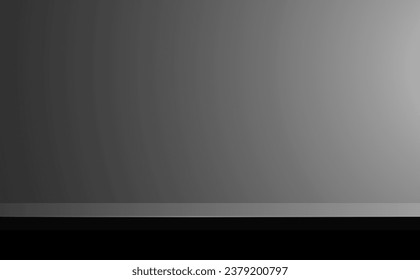 Grey table on grey background. Vector illustration