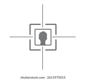 Grey target scope. vector illustration 