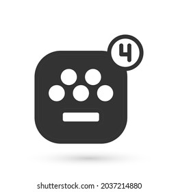 Grey Taxi mobile app icon isolated on white background. Mobile application taxi.  Vector