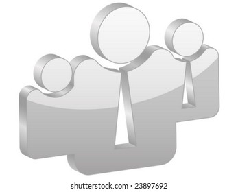 Grey team symbol. Vector illustration.