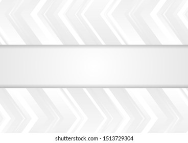 Grey tech abstract corporate arrows background. Vector geometry design