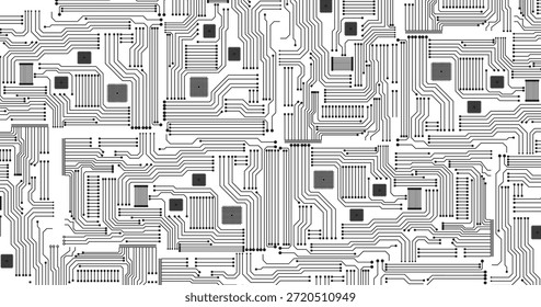 Tecnologia cinza sobre fundo branco.2d ilustração Abstrato futurista circuito eletrônico tecnologia fundo ciência fundo.