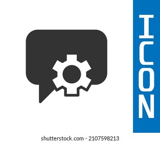 Grey Telephone 24 hours support icon isolated on white background. All-day customer support call-center. Full time call services.  Vector