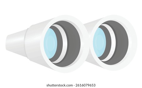 Grey telescope isolated. vector illustration
