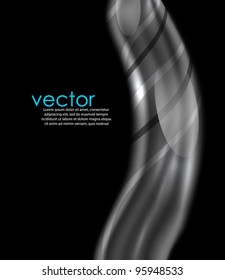 Grey tentacle. Vector abstract background