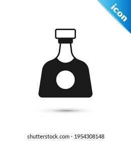 Grey Tequila bottle icon isolated on white background. Mexican alcohol drink.  Vector