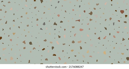 Grey terrazzo flooring seamless texture with pieces of granite, quartz, glass and stone. Marble floor pattern. Classic paving design. Abstract wall background. Retro venetian stone material