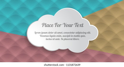 grey text box cloud on minimal colored waves abstract cover album pattern