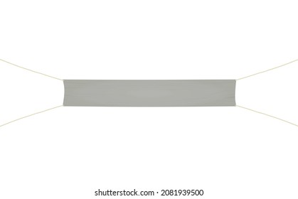 Grey textile banner. vector illustration