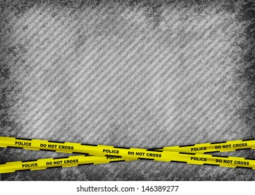 grey texture background with police tapes