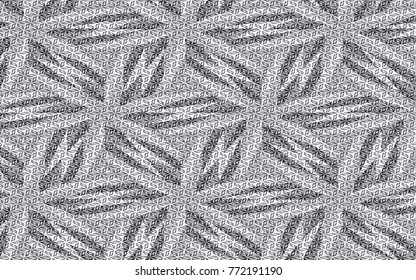 grey textured floral pattern in abstract elegant background for your creative design ideas. geometric design with two repeated patterns overlaying and interacting. also for textile and fabric designs 