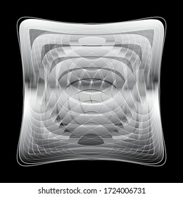 Grey textured square background. Vector illustration