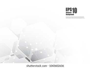 Grey theme abstract isometric background, technology concept, data connection concept, EPS10 vector illustrator with copy space.