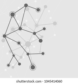 Grey theme abstract isometric background, technology concept, data connection concept, EPS10 vector illustration with copy space.