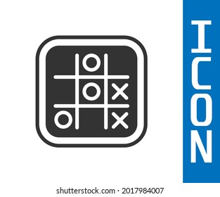 Grey Tic tac toe game icon isolated on white background.  Vector