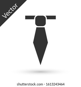 Grey Tie icon isolated on white background. Necktie and neckcloth symbol.  Vector Illustration