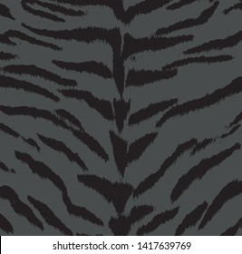 Grey tiger animal print pattern vector