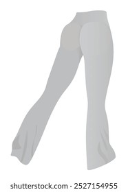 Grey  tight pants leggings. vector illustration