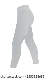 Grey tight pants leggings. vector illustration