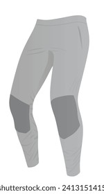 Grey  tight pants. vector illustration