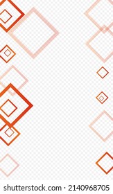 Grey Tile Concept Vector Transparent Background. Simple Element Illustration. Yellow 3d Backdrop. Orange Trendy Template.