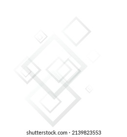 Grey Tile Digital Vector  Background. Mosaic Ornament Frame. White Graphic Backdrop. Light Geometry Cover.