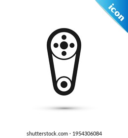 Grey Timing belt kit icon isolated on white background.  Vector