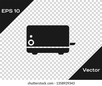 Grey Toaster icon isolated on transparent background. Vector Illustration