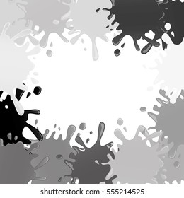 grey tones paint splatter icon image vector illustration design 