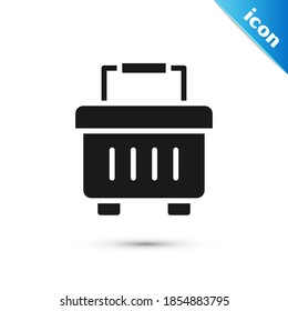 Grey Toolbox icon isolated on white background. Tool box sign.  Vector