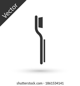 Grey Toothbrush icon isolated on white background. Vector.
