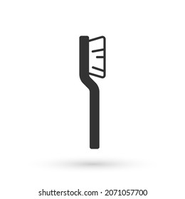 Grey Toothbrush icon isolated on white background.  Vector