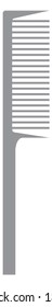 A grey toothcomb vector color drawing or illustration